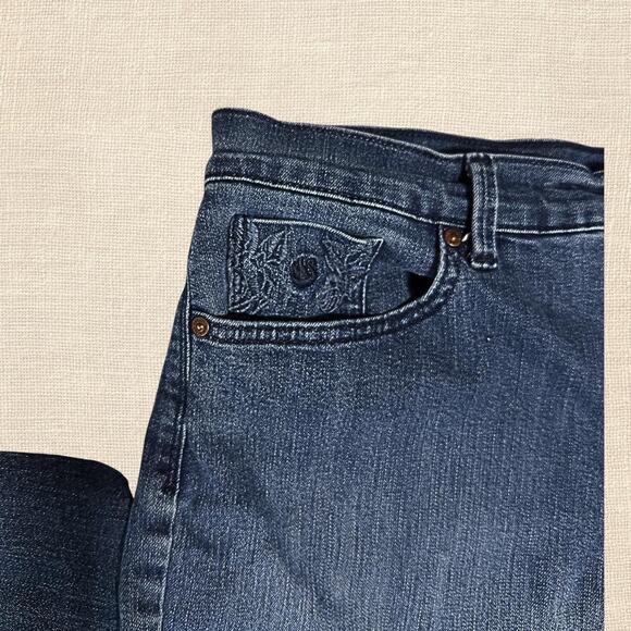 Embroidered Denim Blue Jeans - Picture 4 of 7